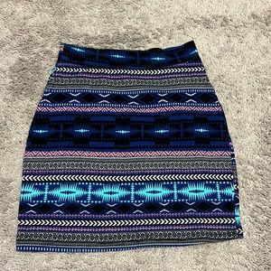 Charlotte Russe Aztec Print Skirt Small